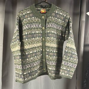 Green Wool blend Cardigan by Alps